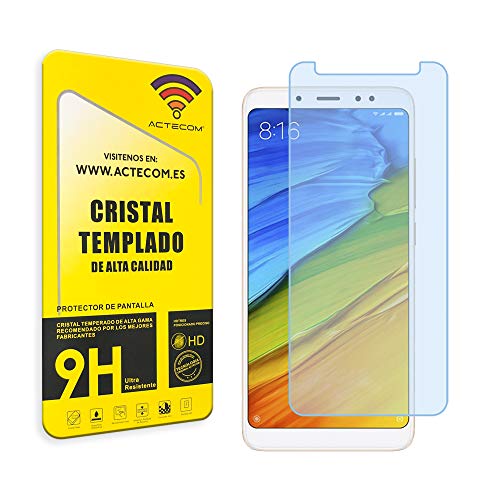 actecom® Protector Pantalla para XIAOMI REDMI Note 5 / REDMI Note 5 PROCRISTAL Vidrio Templado