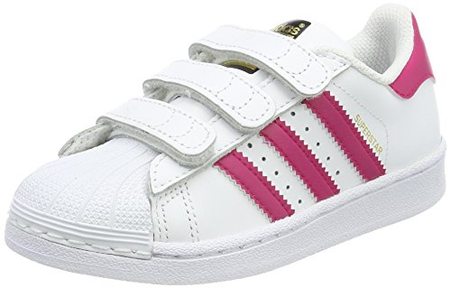 adidas Superstar Foundation CF C, Zapatillas de Baloncesto Unisex niño, Blanco (Ftwbla/Rosfue/Ftwbla 000), 35 EU