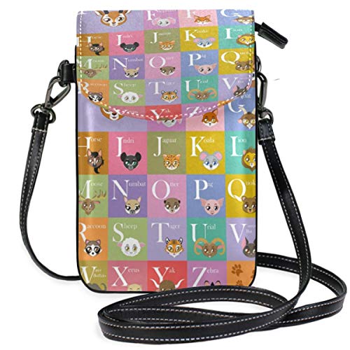 AEMAPE Colección de Lindas Pegatinas de Animales, Bolso Bandolera, Monedero pequeño para teléfono Celular, Billetera para Mujer