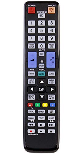 ALLIMITY Reemplazo de Control Remoto AA59-00431A Ajuste para Samsung LCD TV LED PS51D8000FM PS59D8000FM UA46D7000LM UA55D7000LM PS51D8000FMXRD PS64D8000FM UA55D8000YM PS59D8000FMXRD PS51D8000FMXXY