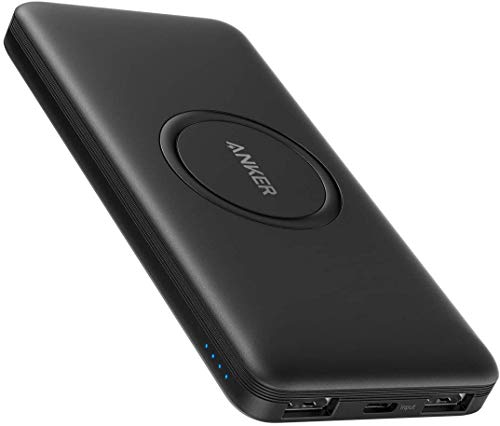 Anker PowerCore 10000mAh Banco de alimentación inalámbrico con Entrada USB-C, batería Externa, Alta Capacidad, Compatible con iPhone 11, Samsung, iPad 2020 Pro, AirPods y más.