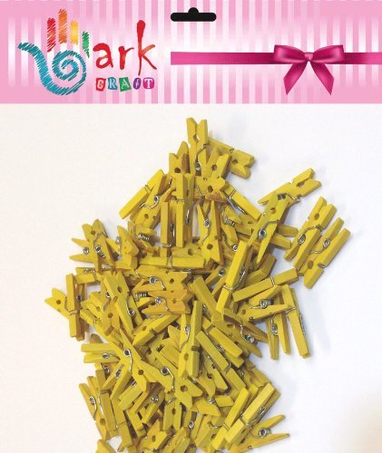 ARK 100 Mini Pinzas de Madera (Amarillo)
