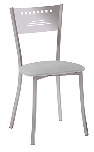 ASTIMESA SCOBGR Silla de Cocina, Metal, Gris, Altura de Asiento 45 cms