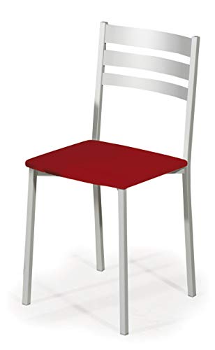 ASTIMESA SCRCRO Silla de Cocina, Metal, Rojo, Altura de Asiento 45 cms