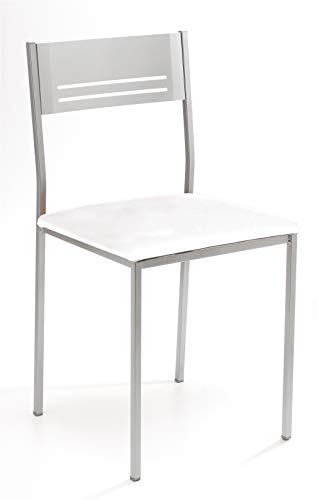 ASTIMESA SCSIBL Silla de Cocina, Estructura Metal, Blanco, Altura de Asiento 45 cms