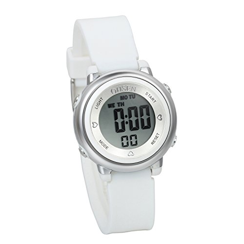 Avaner Reloj para Niños Digital Reloj Deportivo Digital para Aire Libre, Blanco Reloj Infantil De Colores, Niña Reloj Pequeño 5ATM A Prueba de Agua, Buen Regalo