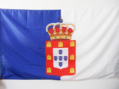 AZ FLAG Bandera del Reino DE Portugal 1139-1910 90x60cm para Palo - Bandera Portuguesa Real 60 x 90 cm