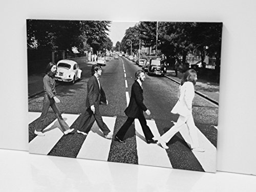 BaikalGallery Lienzo Beatles Abbey Road (P1052)- Impreso en Canvas de algodón de 320gr. Tensado en Bastidor de Madera de Pino de 2cm de Grosor. Acabado Mate (60x80cm)