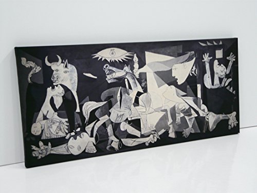 BaikalGallery Lienzo GUERNICA -Tamaño 45x100cm. Impreso en Canvas de algodón de 320 gr. Tensado en Bastidor de Madera de Pino de 2 cm de Grosor. Acabado Mate