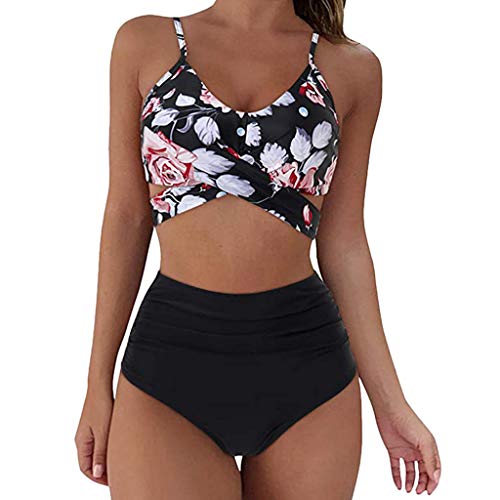 Bikinis Mujer 2020 Push up Sexy Conjunto de Traje de BañO con Estampado de Leopardo Cintura Alta Brasileño BañAdores con Relleno Sujetador Tops y Braguitas riou