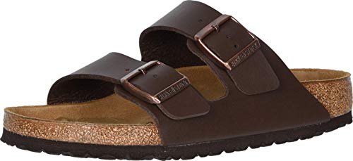 Birkenstock Arizona Birko-Flor Ancho, Sandalias de Punta Descubierta para Hombre, Marrón Oscuro (Braun (Dunkelbraun), 44 EU