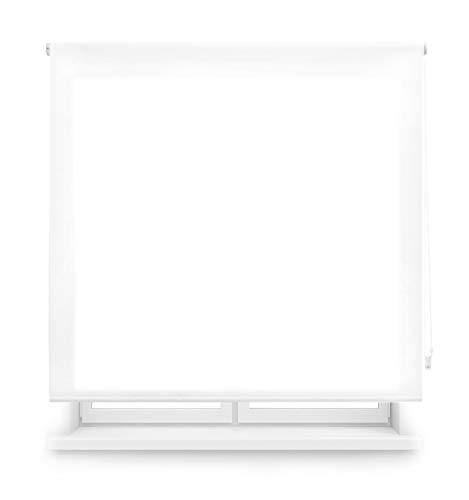 Blindecor Ara Estor Enrollable translúcido Liso, Blanco (óptico), 80 x 175 cm