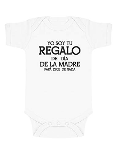 Body de Manga Corta para bebé - Regalo para Mama en el Día de la Madre 9-12 Mes Blanco