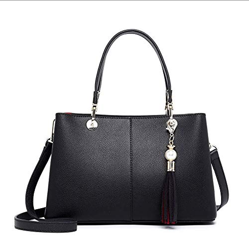 Bolsos De Mujer Bolso Bandolera Ligero Bolsos De Diseño Bolso De Mano Clásico Bolso De Hombro De Cuero Bolso De Mensajero con Borla Bolsos con Asa Superior De Moda Bolsos De Viaje De Gran Capacidad