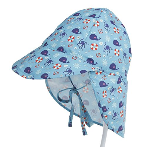 Boomly Niños Bebé Sombrero para El Sol UV50 + Proteccion Verano Pescar Sombreros Plegable Gorro De Playa con Ajustable Correa De La Barbilla Secado Rápido Gorra Exterior