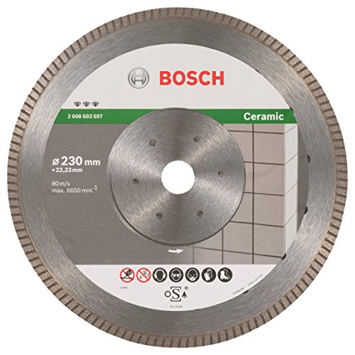 Bosch Professional - Disco de corte de diamante Best for Ceramic Extra-Clean Turbo, 230 x 22.23 x 1.8 x 7 mm