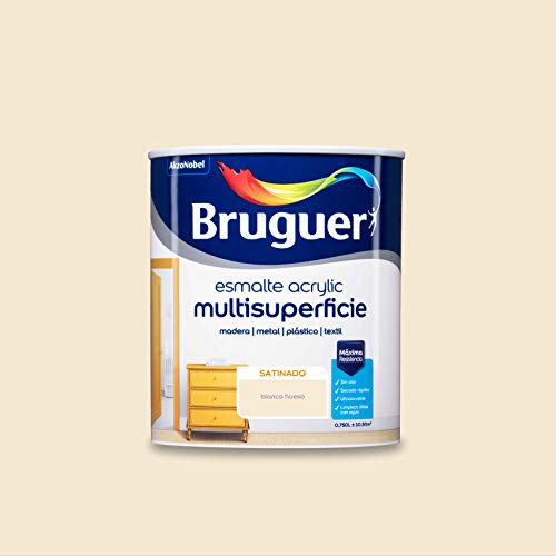 Bruguer Acrylic Multisuperficie Esmalte al agua Satinado Blanco Hueso 750 ml