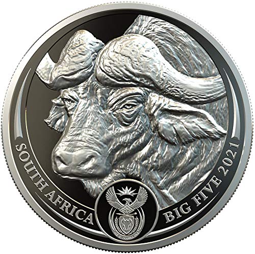 Buffalo Bufalo Big Five 1 Oz Moneda Platino 20 Rand South Africa 2021