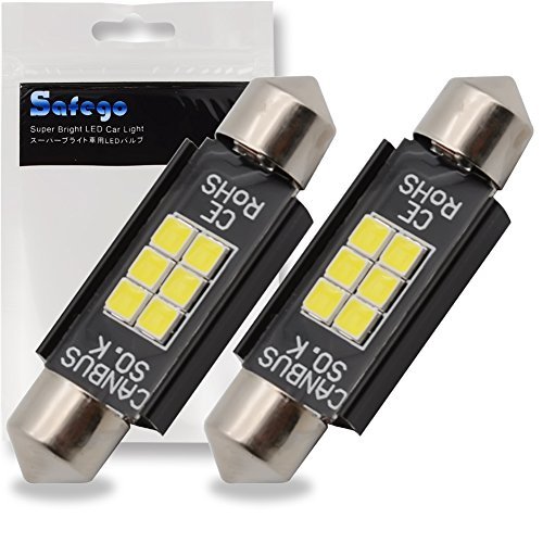 C5W 41mm LED Festón Lámpara - Safego 6SMD 3030 Luz Interior de Coche Festón Lámpara Blanco Numero de luz de la placa del adorno de la boveda del bulbo de 12V Auto-Dome Bombilla