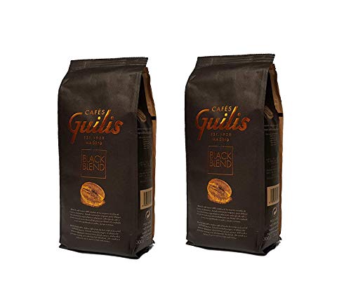 CAFES GUILIS DESDE 1928 AMANTES DEL CAFE Café en Grano Natural Black Blend de Tueste Natural 2 kg