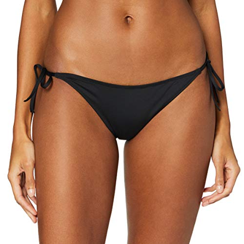 Calvin Klein String Side Tie Parte de Arriba de Bikini, Negro (PVH Black BEH), S para Mujer