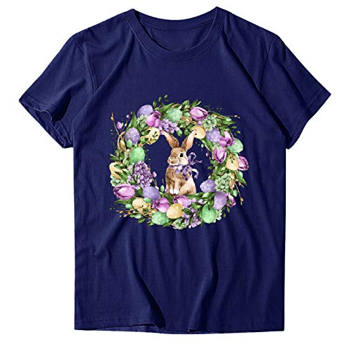 Camisas de Manga Corta de Pascua para Mujer, Camiseta del día de San Patricio para Mujer