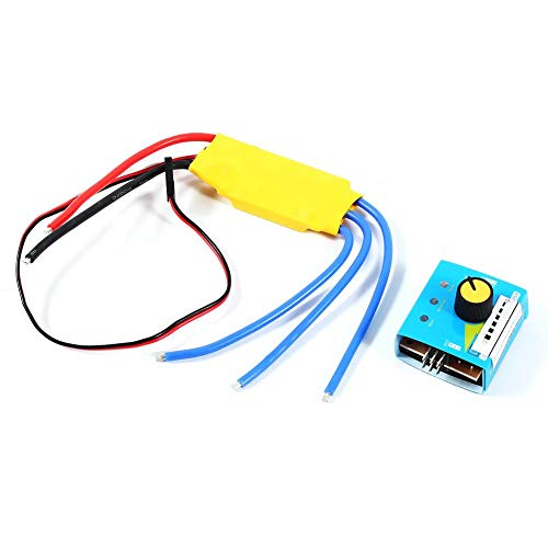 Ccylez Controlador de Velocidad del Motor 32A 360W 12V DC, Controlador PWM de Motor de Alto Rendimiento sin escobillas, Controlador de Velocidad DC para probar el Mecanismo de dirección