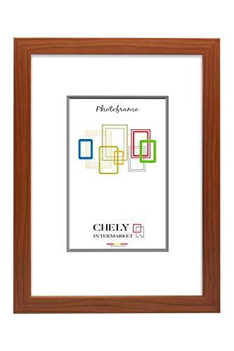 Chely Intermarket, Marco de Fotos Grandes 40x60 cm (Cerezo) MOD-254, Hecho de Madera, Ancho de Bastidor 1,20 cm con Acabado Elegante | Marco para títulos y certificados (254-40x60-1)