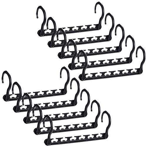 CHEPL Percha Mágica para Ropa 10pcs Magic Hanger Multifuncional Armario Ahorro de Espacio Diseño Innovador Percha para Organizador