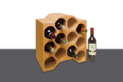 Climapor - Caja para botellas (forma de arco, para 12 botellas de 9 cm de diámetro, 4 unidades), color marrón