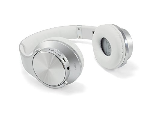 Conceptronic CHSPBTNFCSPKS - Auriculares (Inalámbrico y alámbrico, Diadema, Binaural, Supraaural, 90-18000 Hz, Plata, Blanco)