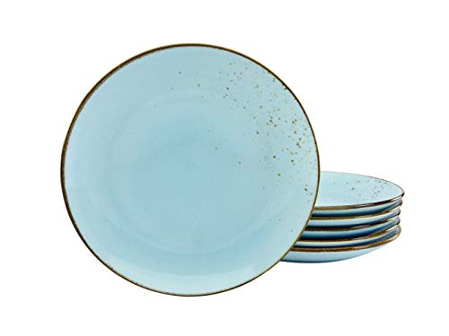 Creatable 22065 Nature Collection - Plato llano (6 unidades, 27 cm), color azul claro