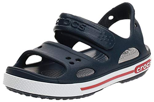 Crocs Crocband II Sandal Kids, Sandalias Unisex Niños, Azul (Navy/White), 25/26 EU