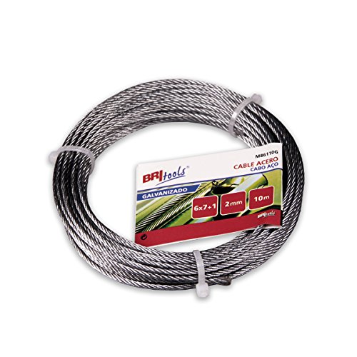 Cuydesa M86116G Cable acero galvanizado, 3 mm, Set de 15 Piezas