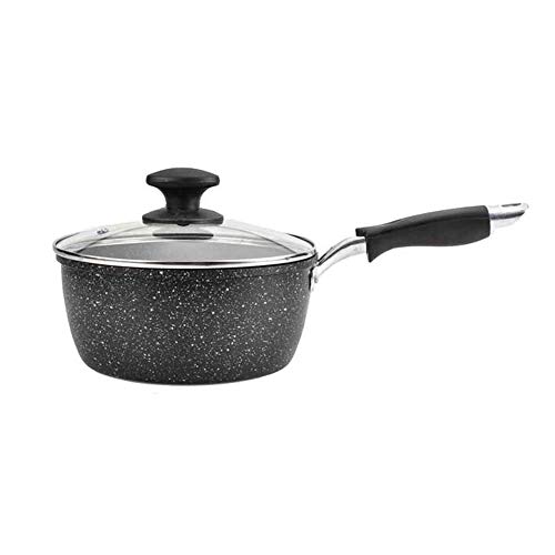 CYQ Healthy Cookware Olla de 20 cm Maifan Stone Olla Antiadherente con Tapa, Olla de Cocina multifunción Sartén Universal, para vitrocerámica, Gas halógeno e inducción