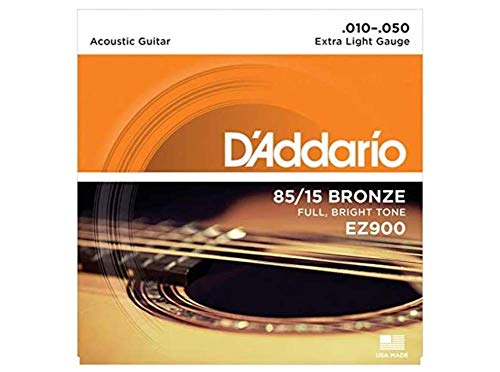 D'Addario EZ900 Juego de cuerdas para guitarra acústica de bronce, 010' - 047'