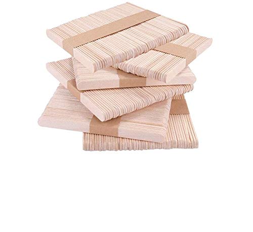 DECARETA 300 Palos Palitos de Madera para Manualidades Palitos de Madera Helado Natural Palitos de madera Hecho en Casa DIY Palitos de Artesanía (11.4 x 1.0 CM)