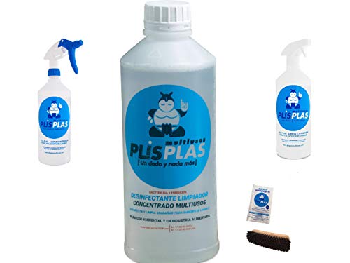 Desinfectante Concentrado H.A. - PLIS PLAS Multiusos - SIN LEJIA - Eficaz contra Bacterias, Hongos y *Virus - Potente limpiador desengrasante y quitamanchas para toda superficie lavable