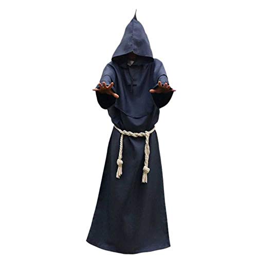 Disfraz unisex de Halloween con capucha, disfraz de monje para adulto, decoración de roles