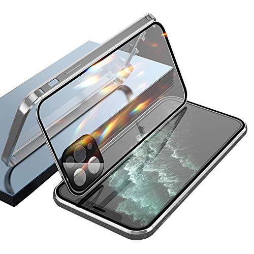 Double-Sided Buckle iPhone Case, For iPhone 11/12 Pro MAX (Plata, para IP X/XS)