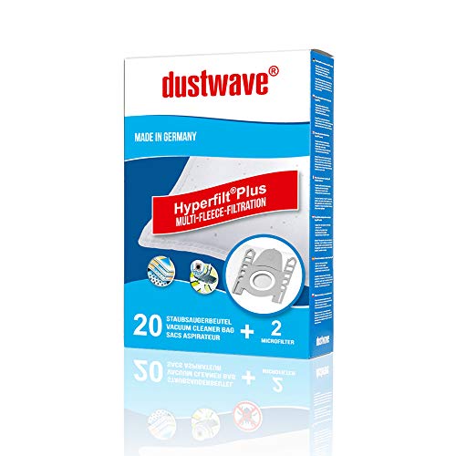 dustwave® - Bolsas de aspiradora premium para Siemens VS 5E2000 » 2999 (20 unidades, fieltro especial para alérgicos)