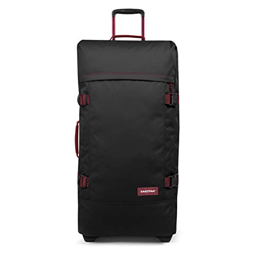 Eastpak Tranverz L Maleta, 79 Cm, 121 L, Negro (Blakout Strip Red)