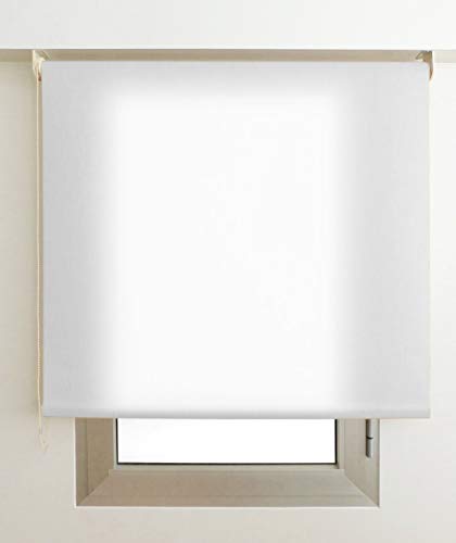 EB ESTORES BARATOS Estor Luminoso Elite (Desde 40 hasta 300cm de Ancho) Permite Paso de Mucha luz, no Permite Ver el Exterior/Interior. Color Blanco. Medida 212cm x 160cm para Ventanas y Puertas