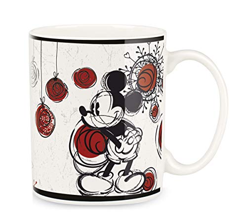 Egan PWM21CH/W Taza Mickey Christmas Blanco 330 ml Porcelana