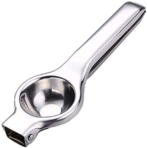 Exprimidores XMJ Acero Inoxidable Licuadora La Gama Alta De Limón Manual Jugo Limón Frutas Pinzas Herramientas Prensa Cocina Plata 19.5X6.5X2cm XMJ