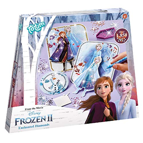 Frozen II 680722 - Juego de manualidades con diamantes (tarjetas 3D de Anna & ELSA y Olaf con hermosas piedras brillantes, regalo para niños, multicolor) , color/modelo surtido