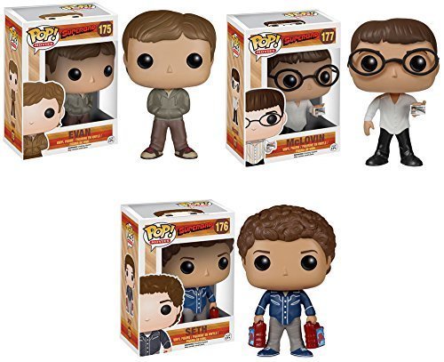 Funko Superbad Evan, Seth and Fogell McLovin' Pop! Vinyl Figures Set of 3 by Superbad