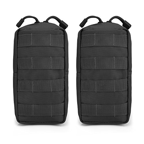 G4Free 2 Pack Bolsas Tácticas Molle Equipo de Gadgets de Utilidad Compacta Bolsa EDC Paquete Pequeño Bolsa de Cintura Chaleco de Pecho Alforja para Acampar al Aire Libre Senderismo Trekking