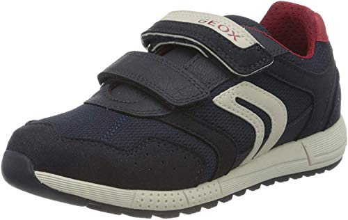 Geox J Alben Boy C, Zapatillas Hombre, Azul (Navy/Red C0735), 39 EU