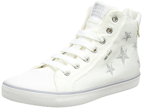 Geox J Kilwi Girl C, Zapatillas Altas Niños, Blanco (White), 28 EU